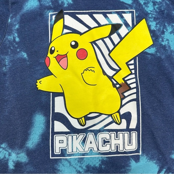 Pokemon Pikachu T-Shirt Blue & Yellow Size 6 - Picture 3 of 16